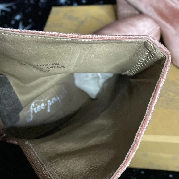 free people VELVET CECILE ANKLE BOOTS ROSE size 38 - Picture 11 of 13